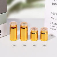 Vente chaude Mini Flacon En Verre 5ml 10ml Or Argent Lyophilisé Flacons D'injection pour Soins De La Peau Sérum Stock Direct