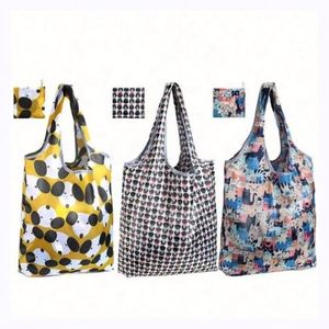 New Portable Eco-Friendly Grocery Storage Shopping Tote <b>Bag</b> <b>Foldable</b> Design Washable Polyester-for Everyday Use - Product Image 1