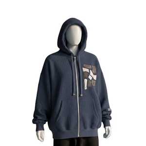 Sudadera con Capucha Deportiva para Hombre Wembly, Felpa Francesa 100% Algodón, Estilo Deportivo de Invierno, Hombros Caídos, Corte Cuadrado, Talla Grande - Product Image 4