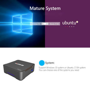 AK3 Mini Win10 Intel <span class=keywords><strong>Apollo</strong></span> <span class=keywords><strong>Lake</strong></span> <span class=keywords><strong>Celeron</strong></span> <span class=keywords><strong>J3455</strong></span> 6GB DDR3L RAM 64GB EMMC ROM Triple pantalla compacta Mini PC - Product Image 5