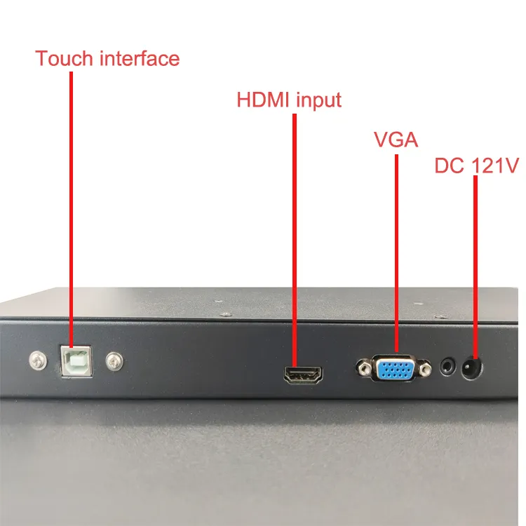 15 17 19 дюймов емкостный сенсорный экран ЖК-монитор с VGA для промышленного