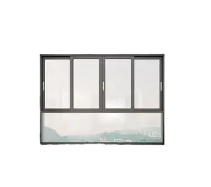 Factory wholesale house villa tempered insulated glass thermal break Aluminum Sliding Window