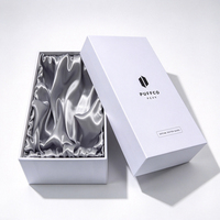 Boîte cadeau rigide de luxe avec logo personnalisé, boîte d'emballage haut de gamme doublée de satin pour parfums, bijoux, cosmétiques, petits cadeaux, vente en gros