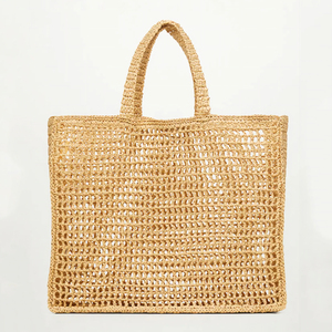 Borse da viaggio da spiaggia estive borsa da viaggio in vimini di paglia di rafia borsa da donna di design di lusso borsa da Shopper intrecciata di parigi - Product Image 1