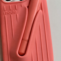 Nouvelle coque de téléphone en silicone en forme de valise à maquillage, compatible avec la série iPhone, anti-chute et avec compartiment pour gloss.