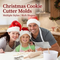 Kerststalen koekjesvormpjes set met grote, middelgrote en kleine maten, DIY bakvorm voor cake, koekjes en fondantdecoratie