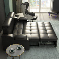 Ausziehbares Smart Multifunktionales Schlafsofa Modernes Leder Klappsofa mit Bettfunktion