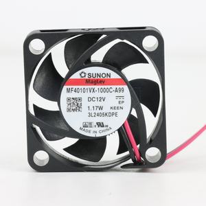 Sunon 84mA 12VDC 40X40X10mm MF40101VX-1000C-A99 1.17W 8500RPM แบริ่งบอล9.9CFM พัดลมระบายความร้อนตามแนวแกนไฟฟ้าพลาสติก - Product Image 1