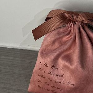 Hot Sale Custom Logo Printed Soft Velvet <b>Drawstring</b> <b>Pouches</b> Jewelry Gift Packaging and Display Dust Bag With Ribbons - Product Image 4