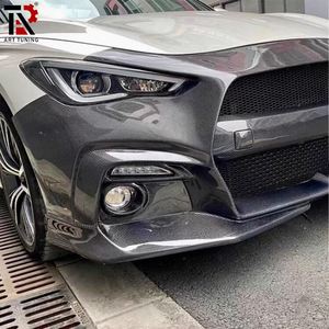 Per <span class=keywords><strong>Infiniti</strong></span> <span class=keywords><strong>Q60</strong></span> / Q60S Paraurti Anteriore in Fibra di Carbonio Stile V1 - Copertura Paraurti Sostitutiva in Vero Carbonio, Kit Completo per Carrozzeria Anteriore - Product Image 4