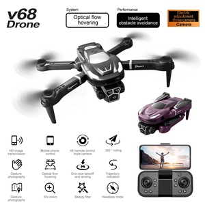 2025 New arrivals V68 quang Drone với wifi 8K 2.4G HD Dual máy ảnh dòng chảy trở ngại tránh ánh sáng chụp ảnh trên không bay không người lái - Product Image 2
