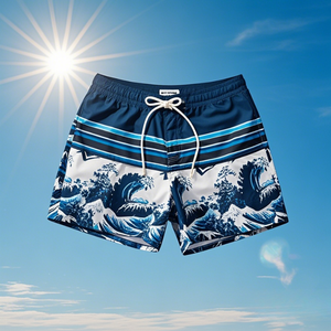 Shorts <span class=keywords><strong>de</strong></span> Playa <span class=keywords><strong>de</strong></span> Secado Rápido <span class=keywords><strong>de</strong></span> Poliéster Reciclado, Shorts <span class=keywords><strong>de</strong></span> Baño, Shorts <span class=keywords><strong>de</strong></span> Viaje para Vacaciones, Shorts <span class=keywords><strong>de</strong></span> Playa con Forro <span class=keywords><strong>de</strong></span> <span class=keywords><strong>Malla</strong></span> Transpirable en Color <span class=keywords><strong>de</strong></span> Contraste - Product Image 2