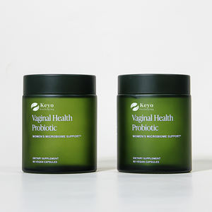 100Ml 150Ml 250Ml 500Ml Groene Ronde Brede Mond Glazen Gezondheidszorg Flessen Cosmetische Pot Voor Supplement Capsules Vitamine Pil - Product Image 1