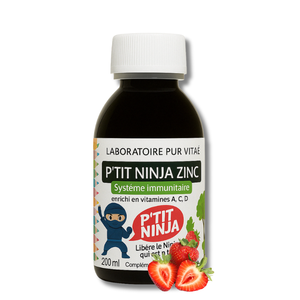 Suplemento de Zinc Little Ninja de Laboratoire Pur Vitae - Refuerzo Inmunitario para Niños con Sabor a Fresa - Product Image 1