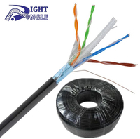 Câble Ethernet LAN extérieur CAT6 à conducteurs solides G652D Fibre UTP FTP SFTP, vente en gros d'usine, 4 paires, CCTV POE, étanche, cuivre/CCA