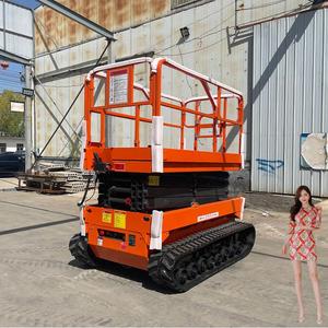 Andamio eléctrico plegable telescópico de 500Kg y 6m, plataforma elevadora de tijera hidráulica móvil personalizable segura portátil - Product Image 5