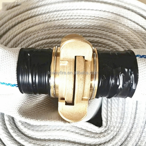 Tuyau d'incendie blanc de taille Storz 1.5 "x 30 mètres avec tuyau d'eau de couplage Storz en cuivre et aluminium pour vanne - Product Image 1