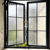 Ventana Americana Abatible Popular en EE. UU. con Rotura de Puente Térmico, Doble Vidrio y Rejillas Decorativas