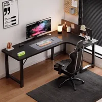 Vente directe d'usine, bureau d'ordinateur en métal, bureau d'angle pour la maison, bureau d'étude, table d'écriture, table de jeu électronique, table de jeu en forme de L