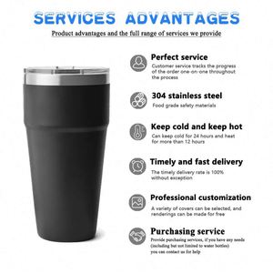 20oz 30oz Powder Coated Tumbler Stackable Stainless Steel Drinking <b>Coffee</b> Cup Double Wall Insulated Mug Sports Water <b>Bottle</b> - Product Image 3