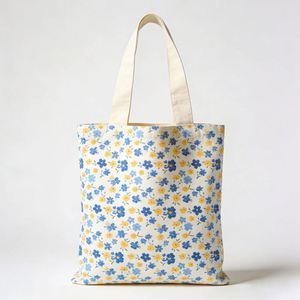Stylish Reusable Cotton Tote Bag for DIY Advertising Economical Grocery Canvas Cloth Tote Bags - Product Image 1