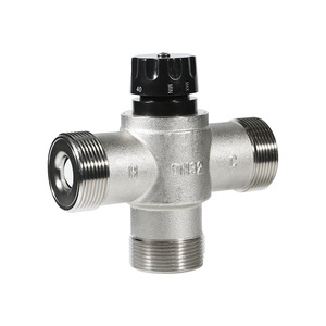 <b>Thermostatic</b> Mixing Valve DN32 DN40 Stainless Steel Solar Powered Wall Mounted Hot Cold Water <b>Control</b> - Product Image 1