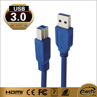 Grosir Pabrik Kabel USB 3.0 daya B laki-laki Printer Data kecepatan tinggi kabel Roline PVC emas dalam 1m 2m 3m 5m Ukuran