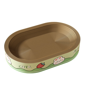 Grattoir ovale pour chat Hippie Dog, extra large, durable, jouet pour chat d'intérieur - Product Image 1