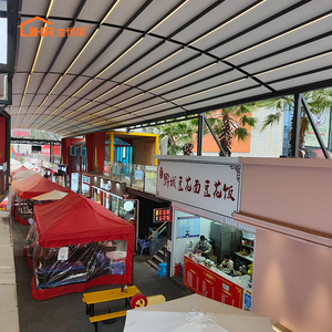 גלילה ממונעת נשלף שמש נשלפת גזה מרפסת חיצונית 4 מ 'פרגולה אלומיניום מודרני הזזה גוונים עבור מסעדות ברים - Product Image 5