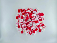 Ubin Mahjong Amerika Akrilik 4-Lapis 30x22mm 160 Ubin Merah Putih Berukir dengan Pola Bunga Mawar untuk Pesta Keluarga