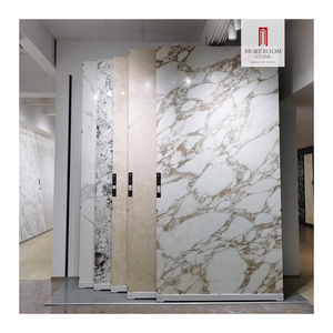 Lastra in Pietra Sinterizzata Artificiale Calacatta Gold 1600x3200x12mm Finitura Lucida in Porcellana per Pareti <span class=keywords><strong>e</strong></span> Pavimenti - Product Image 1