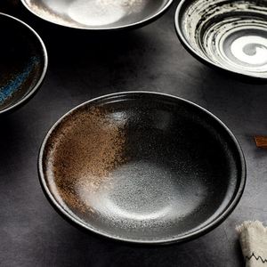 Vente en gros de bols à salade et à dessert de style japonais de 8 pouces, assiettes en céramique, bols peu profonds pour le natto, pour restaurant - Product Image 4