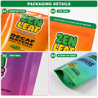 Sachet Doypack Rose Dégradé au Toucher Doux avec Fermeture Éclair pour Poudre de Matcha, Mélange de Boissons Superalimentaires et Suppléments