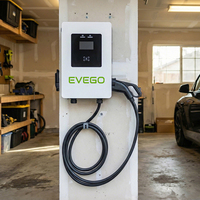 EVEGO 28kW CCS1/CCS2 Estación de Carga para Vehículos Eléctricos Inteligente OCPP WiFi 4G de 240V, Montada en Pared, Monofásica, Nueva