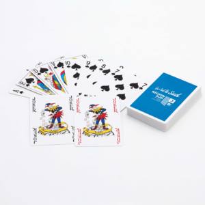 Nuevas cartas de juego personalizadas Acabado de lino 300gsm Núcleo gris Sublimación Naipe con caja delantera y trasera - Product Image 2