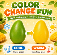 Jouet Squishy Réaliste en Forme de Fruit, Sonore et Croquant, à Température Variable, en Forme de Mangue, Matériau Brique, Unisexe, à partir de 5 ans