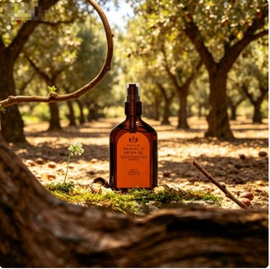 Esencia de aceite de argán refinado al por mayor, 50 ml, suero capilar de doble cuidado para cabello seco y dañado, no pegajoso, con protección contra el calor - Product Image 3