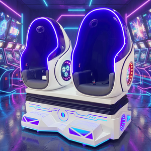 KUBIXION KU-122211 Montagne Russe del Parco <span class=keywords><strong>Giochi</strong></span>, Sedia VR 9D a Forma di Uovo, Costruzione in Fibra di Vetro, Vetro 3D, <span class=keywords><strong>2</strong></span> Posti per Intrattenimento - Product Image 6