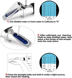Lage Prijs Zoutgehalte Refractometer Automatische Temperatuurcompensatie Zout Water <span class=keywords><strong>Tester</strong></span> 0-100 Atc Refractometer Voor Aquarium Tank - Product Image 4