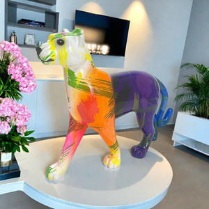 Sculture Uniche di Animali in Resina Graffiti, Decorazioni per la Casa di <span class=keywords><strong>Pantera</strong></span> e Leopardo Strisciante - Product Image 3