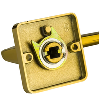Poignée de porte à levier longue en laiton massif de style français de luxe, ensemble de serrures haute sécurité pour l'entrée principale de villa, quincaillerie intérieure