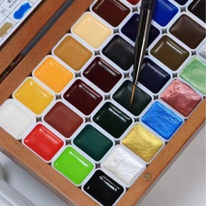 36 colori in tinta unita Set di pigmenti ad acquerello pittura acrilica professionale arte arte <span class=keywords><strong>Nail</strong></span> Art Halo tintura perla altre forniture per unghie - Product Image 4