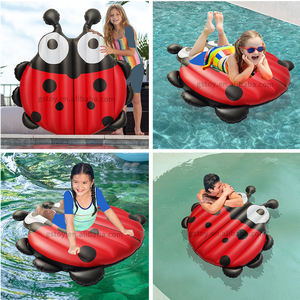 Flotadores de Verano para Deportes Acuáticos, Lindos Flotadores Inflables con Forma de Mariquita para Niños, Colchoneta Flotante de PVC, Flotador Inflable para Piscina para Niños - Product Image 6