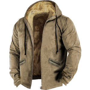 Sweat à capuche d'hiver <span class=keywords><strong>Ouma</strong></span> pour homme, nouvelle veste ample tendance et polyvalente, doublée polaire épaisse pour l'automne et l'hiver - Product Image 6