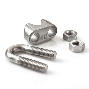 Oferta Especial: Abrazadera de Sujeción en U SS304/316 para Cables Metálicos, Grapas Forjadas y Fundidas, Juego de Abrazaderas de Cuerda para Uso Marino - Product Image 3