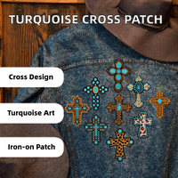 Applique brodée motif léopard style occidental pour vestes en jean et chapeaux, prête à être expédiée en gros