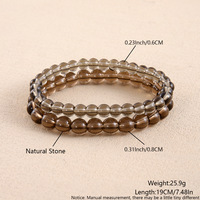 4mm 6mm 8mm Bracelets en pierre naturelle pour femmes hommes Quartz Rose vert Jade jaune Agate extensible élastique Bracelet de guérison unisexe