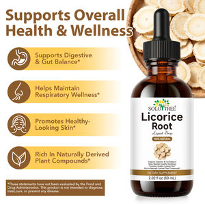 Suplemento Alimentar Orgânico de Tintura de Raiz de Alcaçuz OEM de Marca Própria para Suporte Digestivo e Intestinal - Gotas Líquidas de Extrato de Raiz de Alcaçuz - Product Image 2