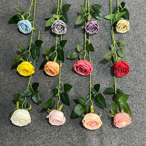 Ramo de Rosas Artificiales de Alta Fidelidad, Flor de Seda para Boda, Arreglo Floral de 50 cm para Boda - Product Image 3