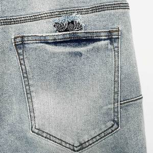 Pantalones Cortos Vaqueros Desgastados de Verano, Estilo Vintage, de Alta Calidad, para Hombre, Corte Holgado, Color Denim Oscuro, con Bolsillos - Product Image 5